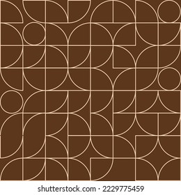 flat stylish geometric figure, thin lines, brown