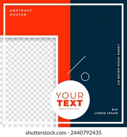 flat and stylish social media post flyer for business promo vector