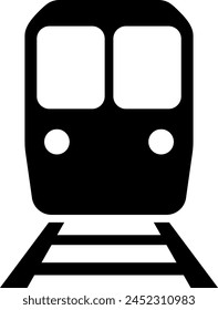 Flat subway icon as symbol for web page design of passenger transportation transport