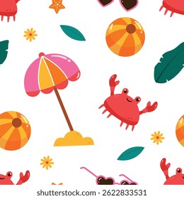 Projeto de padrão sem emenda do verão plano