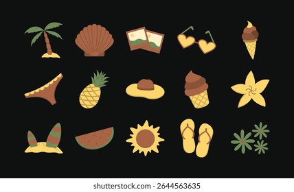 Flat Summertime Vibes Graphic Pack