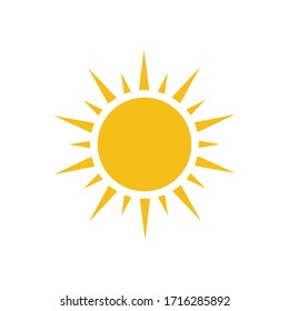 Flat sun icon design isolated on white background