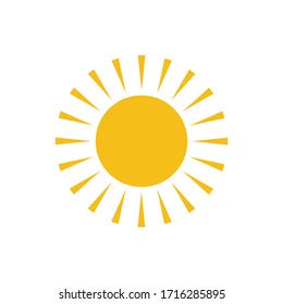 Flat sun icon design isolated on white background