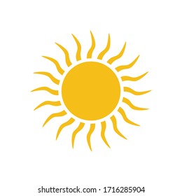 Flat sun icon design isolated on white background