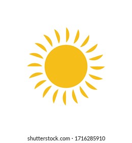 Flat sun icon design isolated on white background