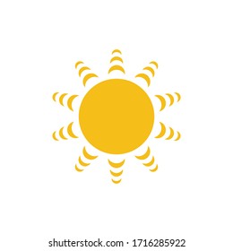 Flat sun icon design isolated on white background