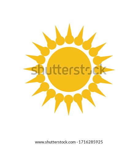 Flat sun icon design isolated on white background
