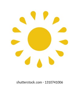 Flat sun icon. Sun pictogram. Trendy vector summer symbol for website design, web button, mobile app. Template vector illustration.