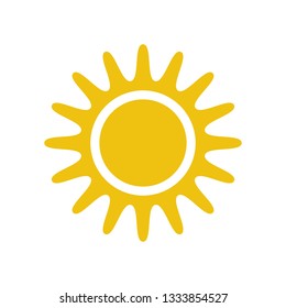 Flat sun icon. Sun pictogram. Trendy vector summer symbol for website design, web button, mobile app. Template vector illustration.