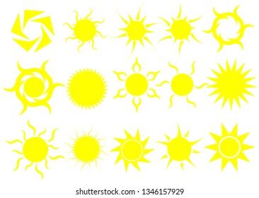 Flat sun icon. Sun pictogram. Trendy vector summer symbol for website design, web button, mobile app. Template vector illustration.