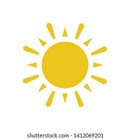 Flat sun icon. Sun pictogram. Trendy vector summer symbol for website design, web button, mobile app. Template vector illustration.
