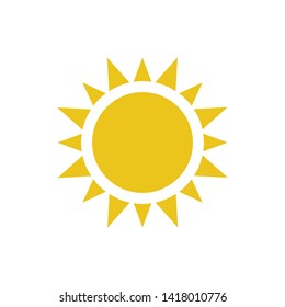 Flat sun icon. Sun pictogram. Trendy vector summer symbol for website design, web button, mobile app. Template vector illustration.
