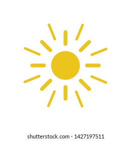 Flat Sun Icon Sun Pictogram Trendy Stock Vector (Royalty Free ...