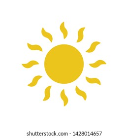 Flat sun icon. Sun pictogram. Trendy vector summer symbol for website design, web button, mobile app. Template vector illustration.
