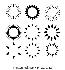 Flat sun icon. Sun pictogram. Trendy vector summer symbol for website design, web button, mobile app. Template vector illustration.