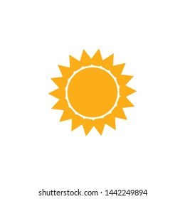 Flat sun icon. Sun pictogram. Trendy vector summer symbol for website design, web button, mobile app. Template vector illustration.
