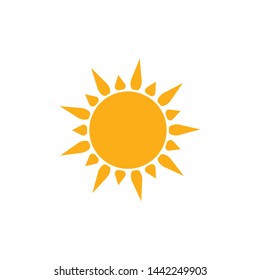 Flat sun icon. Sun pictogram. Trendy vector summer symbol for website design, web button, mobile app. Template vector illustration.
