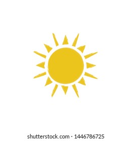 Flat sun icon. Sun pictogram. Trendy vector summer symbol for website design, web button, mobile app. Template vector illustration.