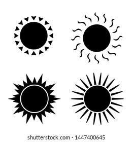 Flat sun icon. Sun pictogram. Trendy vector summer symbol for website design, web button, mobile app. Template vector illustration