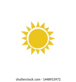Flat sun icon. Sun pictogram. Trendy vector summer symbol for website design, web button, mobile app. Template vector illustration.