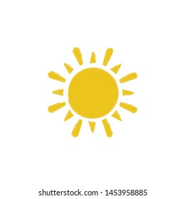 Flat sun icon. Sun pictogram. Trendy vector summer symbol for website design, web button, mobile app. Template vector illustration.