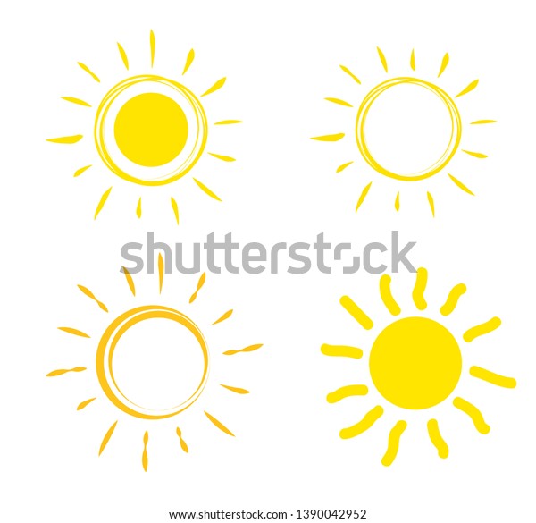 平らな日のアイコン 太陽の絵文字 ウェブサイトデザイン ウェブボタン モバイルアプリのトレンディーなベクター画像の夏のシンボル テンプレートのベクターイラスト のベクター画像素材 ロイヤリティフリー