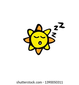 Flat sun icon. Solar pictogram. Trendy vector summer symbol for web design, web button, mobile app. cartoon character.