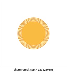 Flat sun Icon. Summer pictogram. Sunlight symbol. Vector