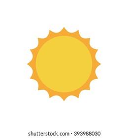 Flat Sun Icon Summer Pictogram Sunlight Stock Vector (Royalty Free ...