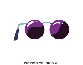 diseño de gafas de sol planas sobre blanco