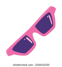 flat sunglasses design over white