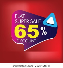 Flat super sale offers banner template
