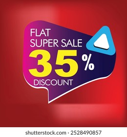 Flat super sale offers banner template