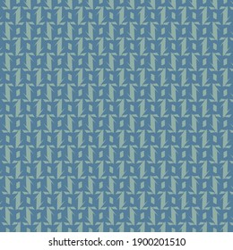 Flat surface, patterned with abstract angular shapes, a kind of squares. Wrapping paper. Blue wallpaper pattern.