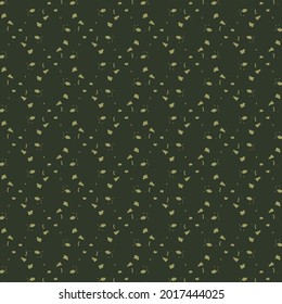 The flat surface sprinkled with various particles and flecks arranged on some zigzag paths. Ceramic tile flor.