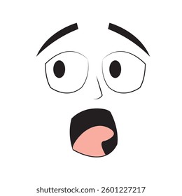 Flat surprised expression emote avatar
