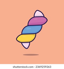 Flat Sweet Marshmallow Illustration Vector Icon colourful