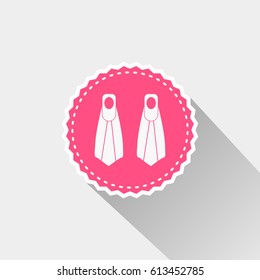 flat Swimming fins icon