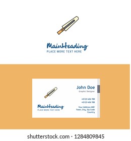 Flat Sword  Logo and Visiting Card Template. Busienss Concept Logo Design