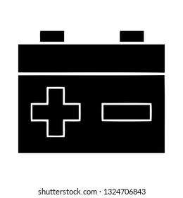 flat symbol of a car battery