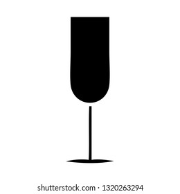 flat symbol of a champagne flute