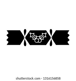 flat symbol of a christmas cracker