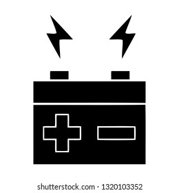 símbolo plano de una batería eléctrica
