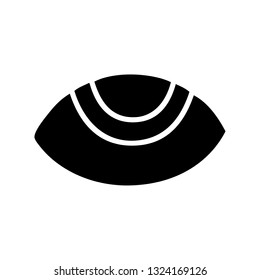 flat symbol of a eye looking up