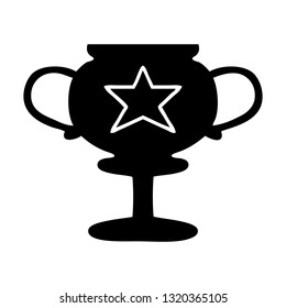 símbolo plano de un trofeo de oro