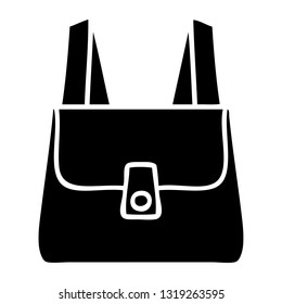 flat symbol of a green bag