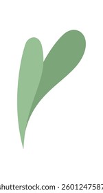 Flat symbol of a leaf presented in a cool, eco style. Minimalist representation of natures element. Simple, clean design plant icon. Ideal for environmental concepts and graphic applications.