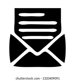 flat symbol of a letter and envelope