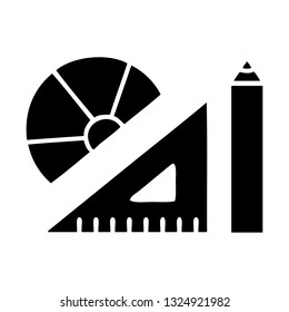 flat symbol of a maths kit 