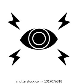 flaches Symbol eines mystischen Auges